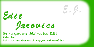 edit jarovics business card